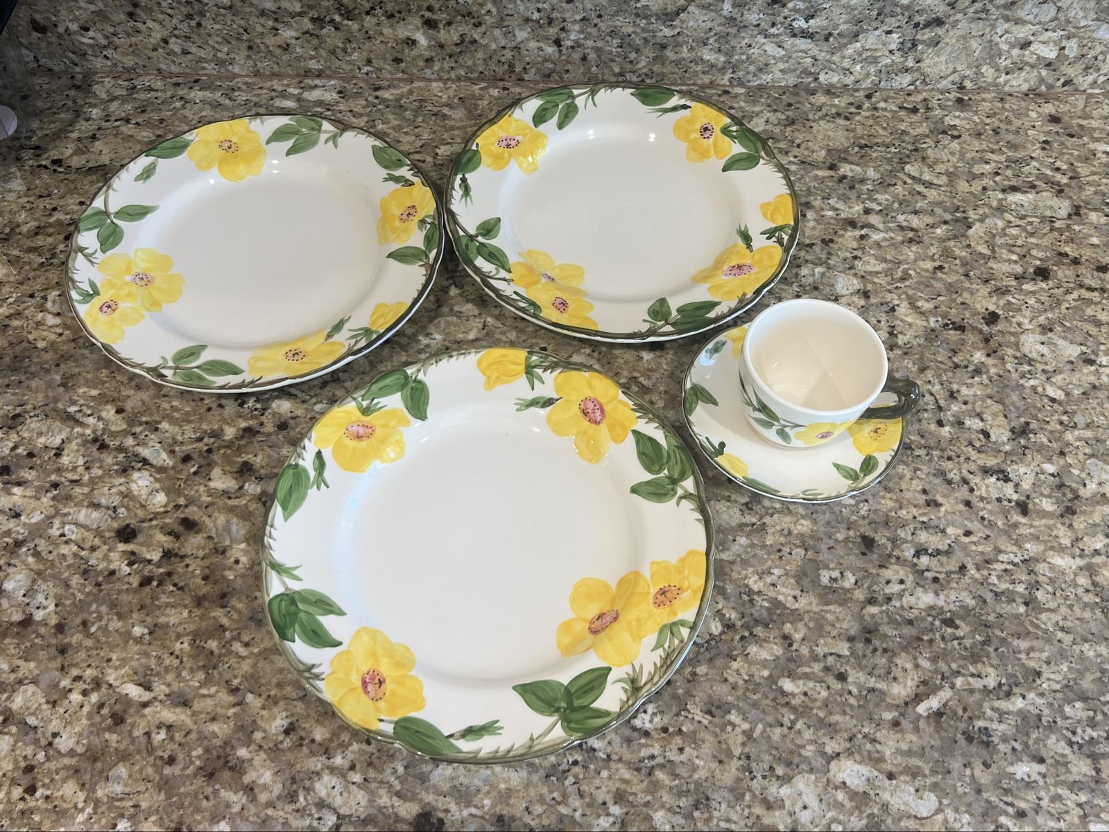 Vintage Franciscan Meadow Rose Plates And Tea Cup