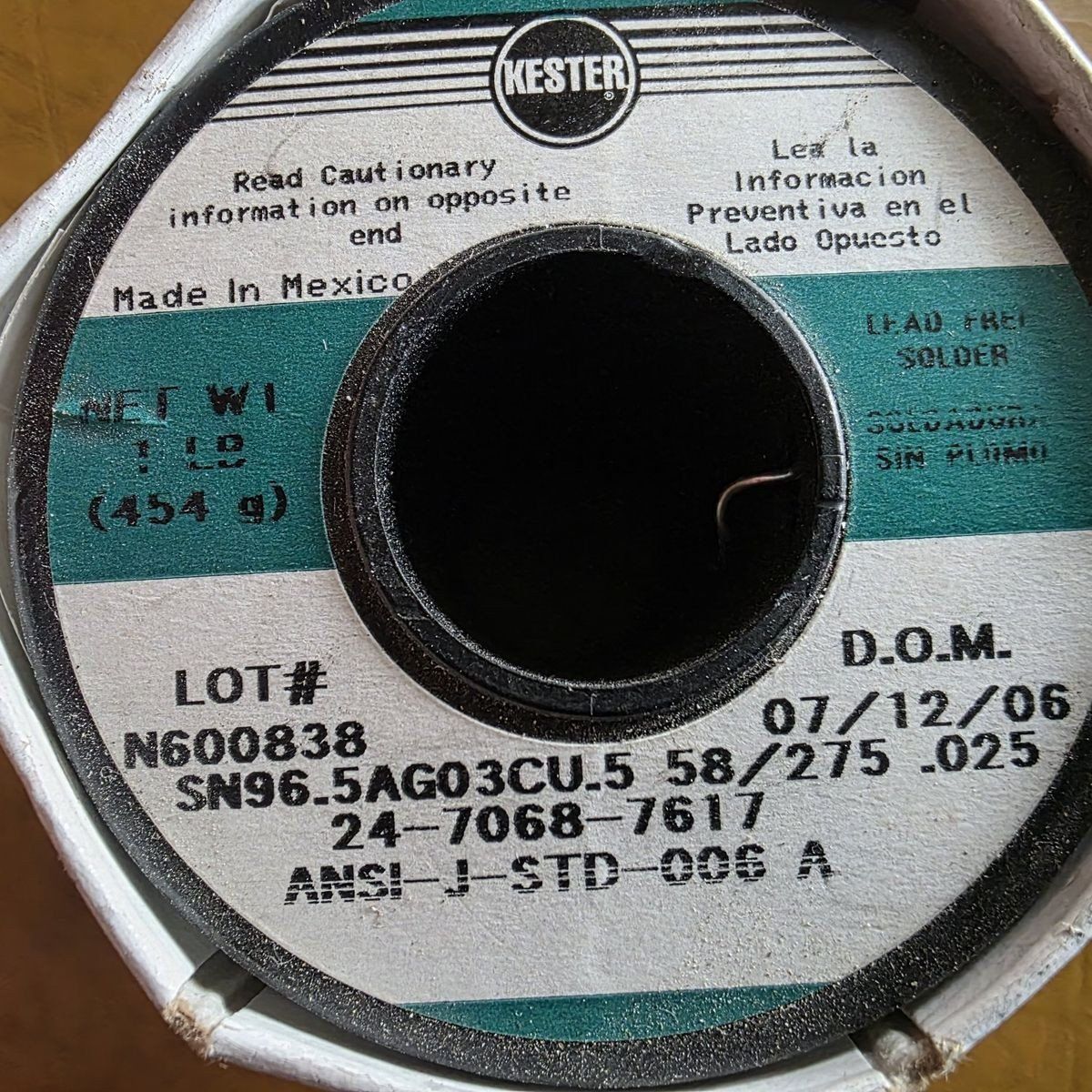 very good solder,  silver instead of lead