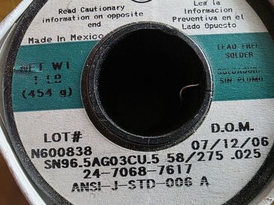 very good solder, silver instead of lead