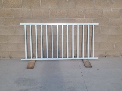 White iron railing material