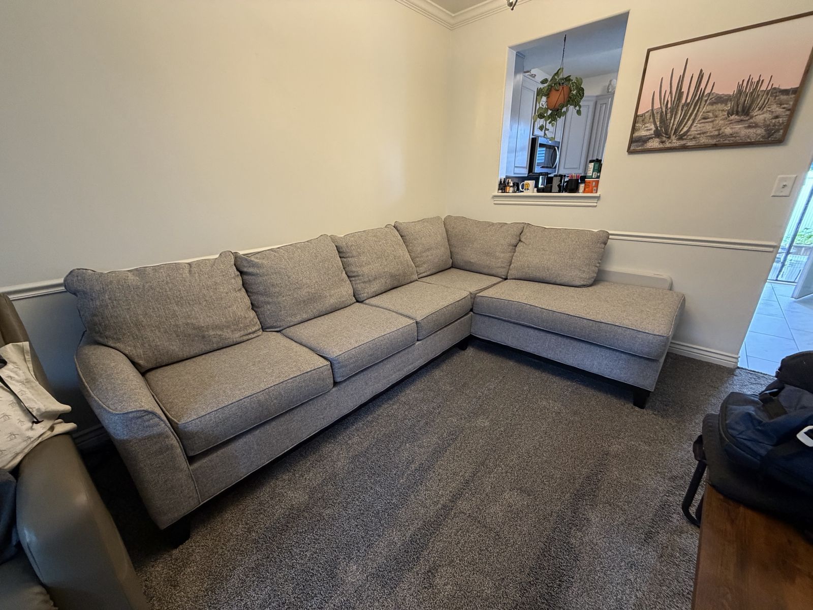 RC Willey Emerson Gray 2-Piece L-Shaped Sectional Sofa - Right Facing Chaise