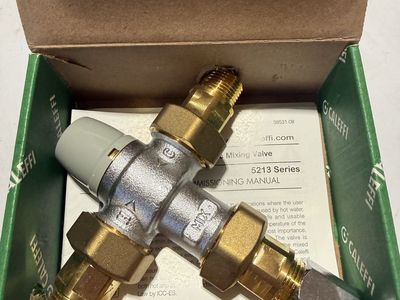 Mixing Valve - Caleffi 521342A 1/2” Thermostatic Mixing Valve, TMV, ASSE 1070, New