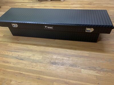 UWS Matte Black Aluminum 72" Crossover Truck Tool Box TBS-72-MB Toolbox Ford F-150 F-250 F-350 Duramax Cummins PowerStroke