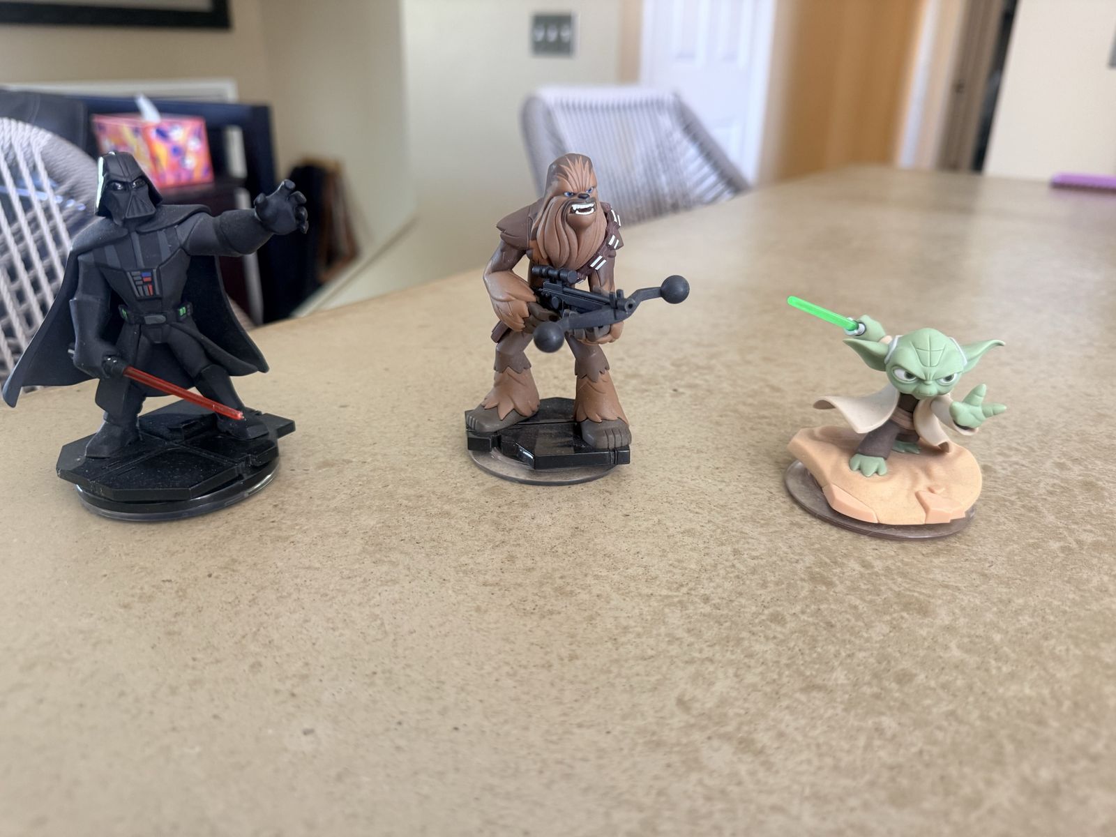 Star Wars Disney Infinity Figures - Darth Vader, Chewbacca, and Yoda Set