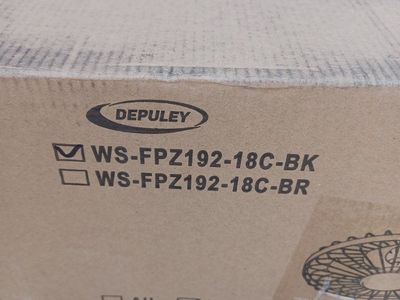 DEPULEY WS-FPZ192-18C-BK 18-inch Ceiling Fan with Remote (Black)
