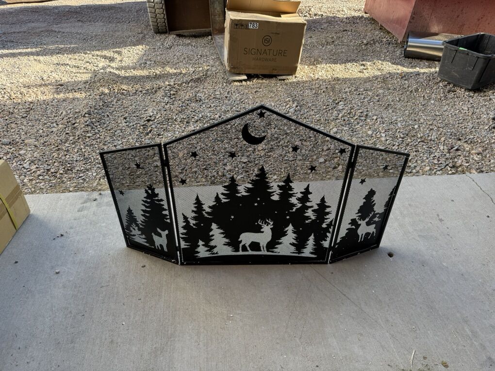 New  Deer Fireplace Screen