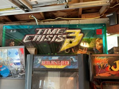 Namco Time Crisis 3 Arcade Marquee Sign Light Box Header