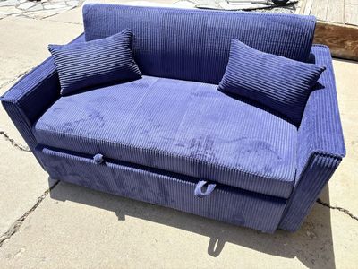 Brand new blue sofa bed