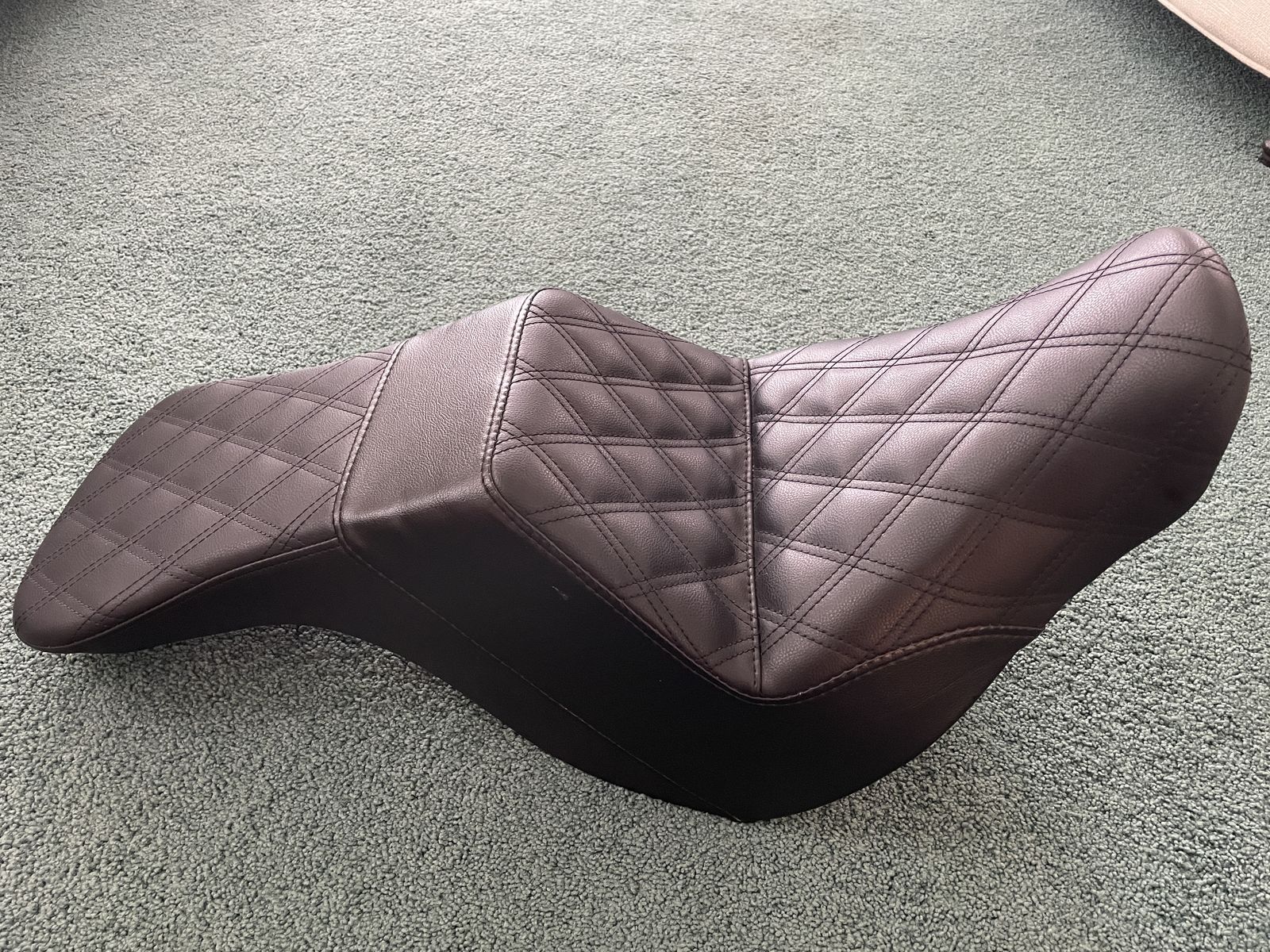 Custom Saddlemen 2 up Harley Davidson FXLRST seat for short riders