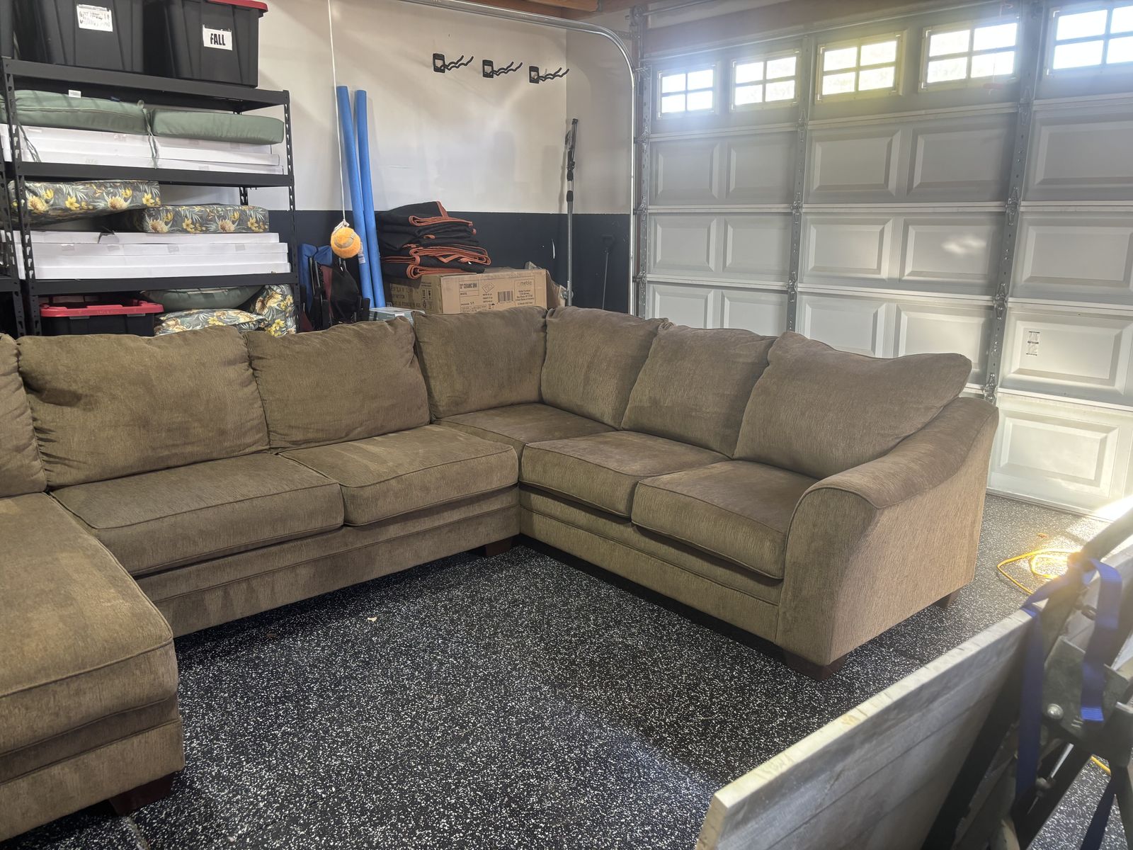 Large brown sectional