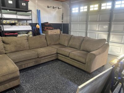 Large brown sectional