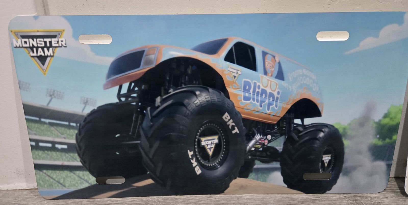 Monster Jam Blippi Monster Truck Decorative License Plate Novelty Car Tag