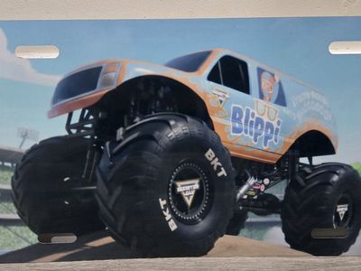 Monster Jam Blippi Monster Truck Decorative License Plate Novelty Car Tag