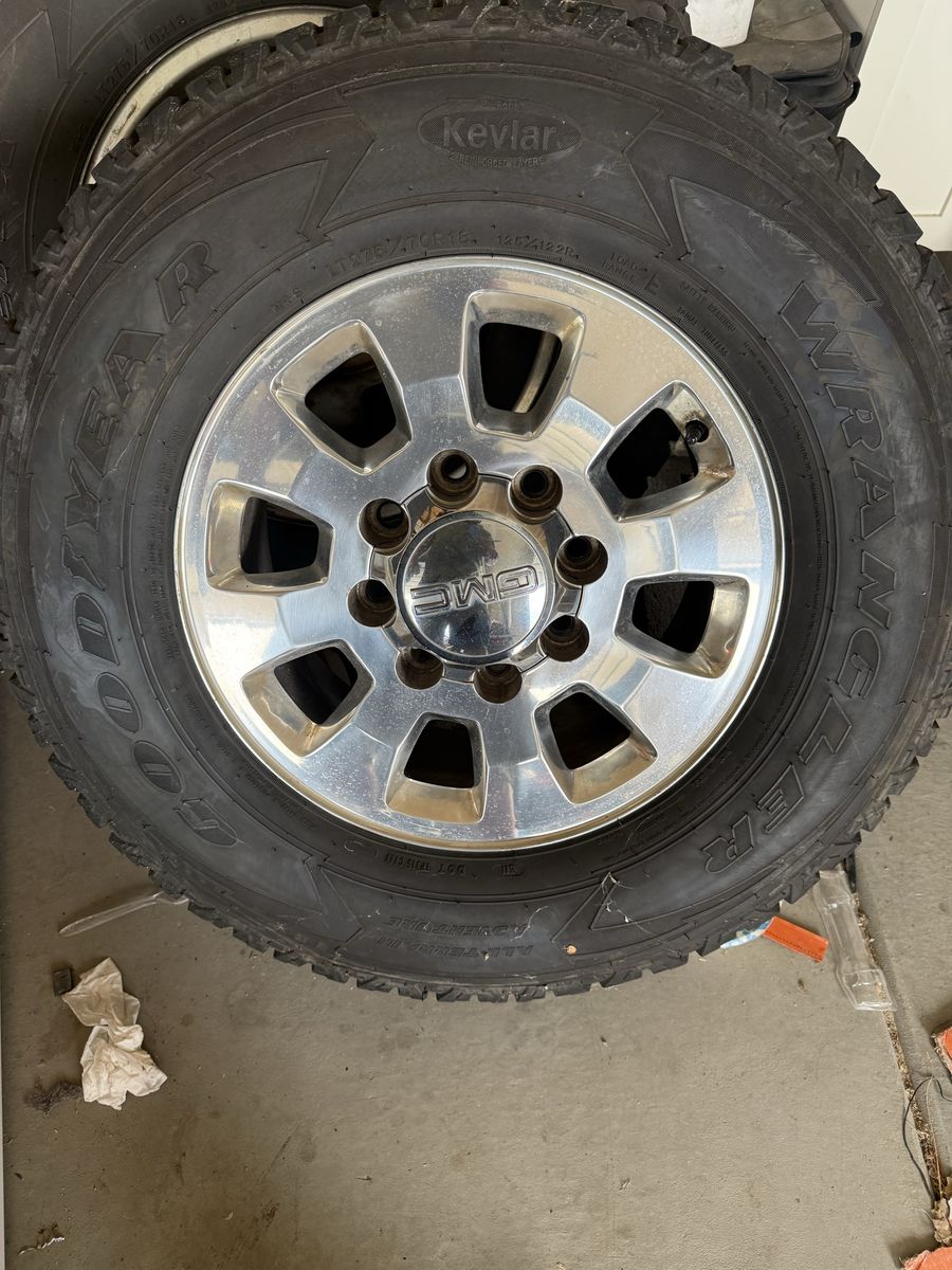 2015 gmc wheels and tires 8x180 sell or trade