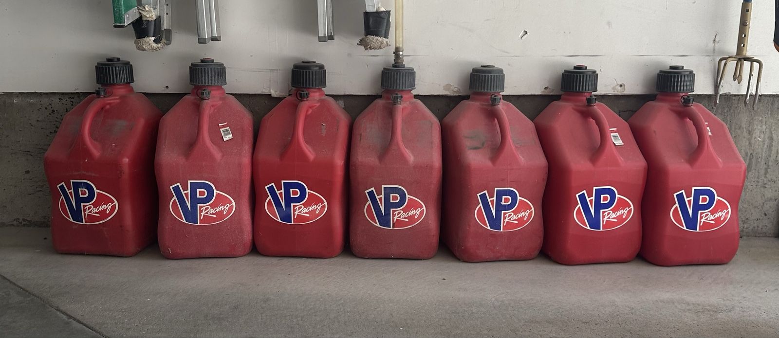VP Racing Fuel 5 Gallon Utility Jugs - Set of 7 Red Gas Cans $20each