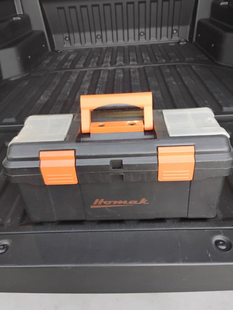 Homak Tool Box Filled with Assorted Tools Including Craftsman Wrenches and Ratcheting Wrench Set.  