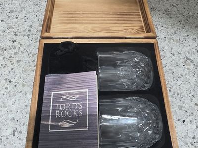 Lord's Rocks whiskey glass sipping gift set