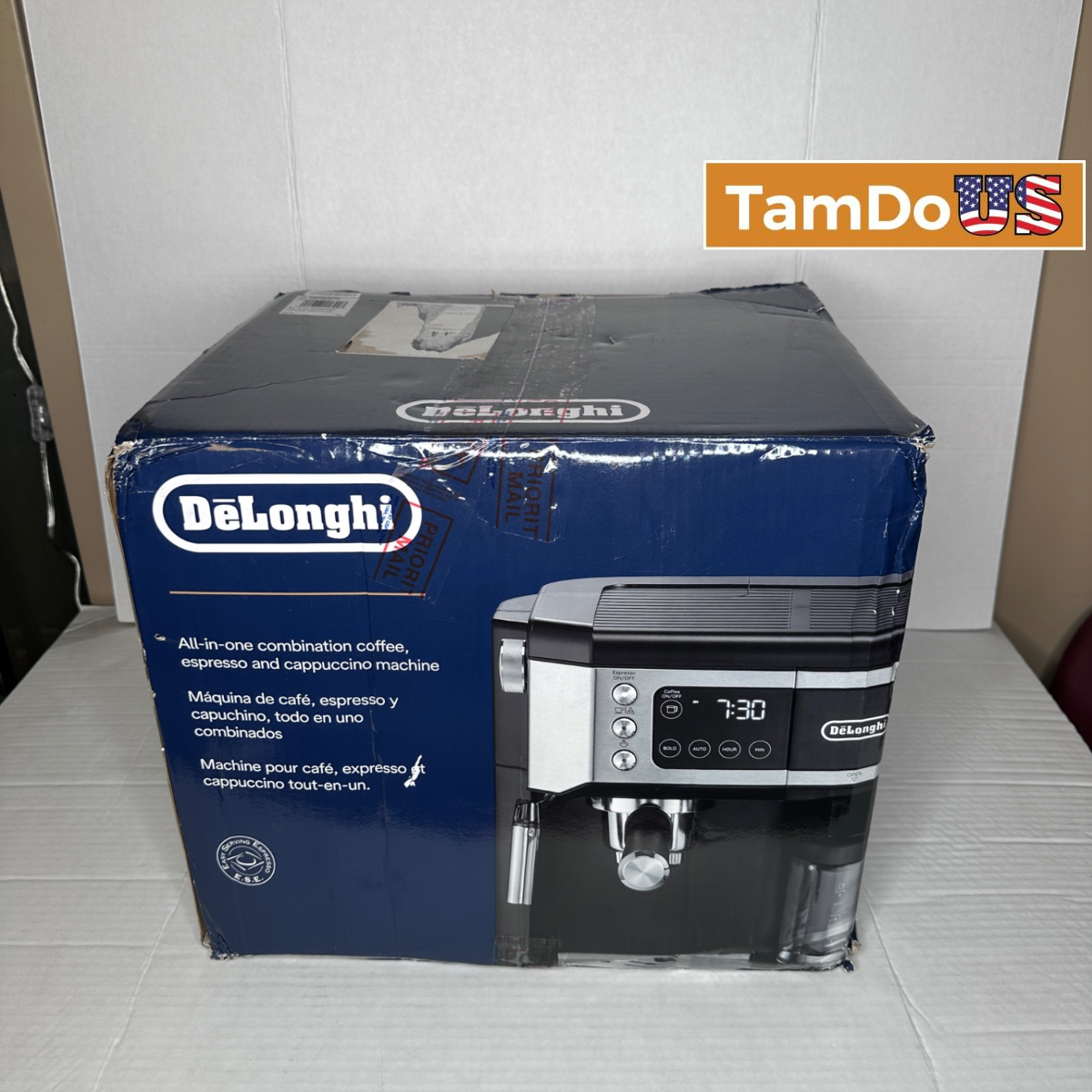 DeLonghi COM530M All-in-One Coffee Espresso Cappuccino Maker Glass Carafe 10 Cup