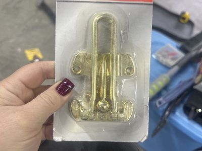 DEFIANT Bright Brass Door Security Guard - Enhances Home Safety