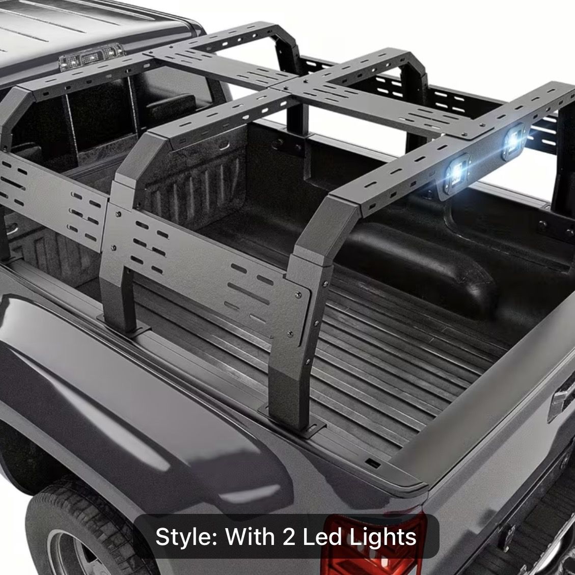 Overland truck bed rack with lights new in box