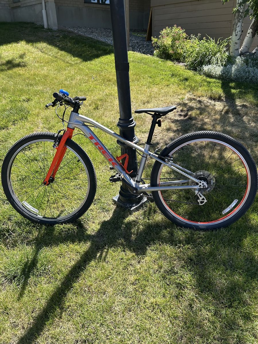 Trek Wahoo 24 Inch Kids' Path Bike - Silver/Orange, Gently Used