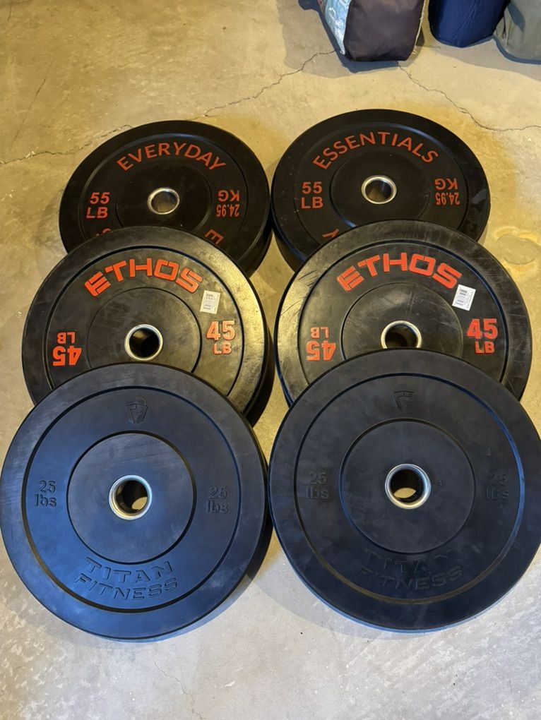 Bumper Plate Weight Set 250lbs