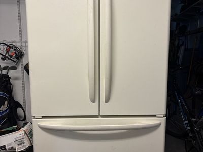 Kenmore French Door Refrigerator White Bottom Freezer Model 596 36 wide 34 deep 70 tall