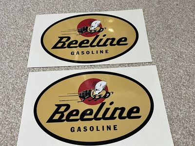 2 Beeline Gasoline Decals