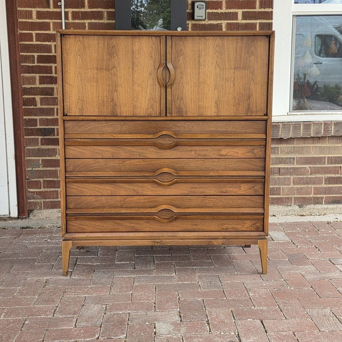 Vintage Mid-Century Modern Highboy Dresser