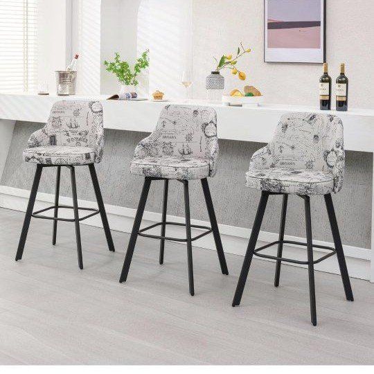 New! Print Barstool 3 Pack