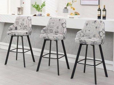 New! Print Barstool 3 Pack
