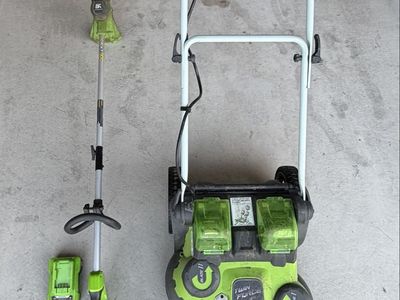 Greenworks Lawn Mower & Weed Eater