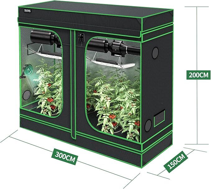 SULIVES Grow Tent,120"x60"x80" & MARS HYDRO Plant Humidifier 5L