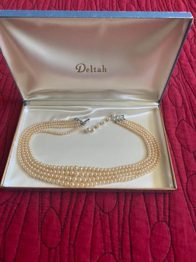 Vintage Deltah 4-Strand Pearls - Jewelry/Necklace