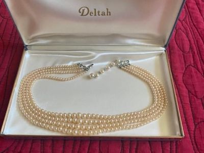 Vintage Deltah 4-Strand Pearls - Jewelry/Necklace