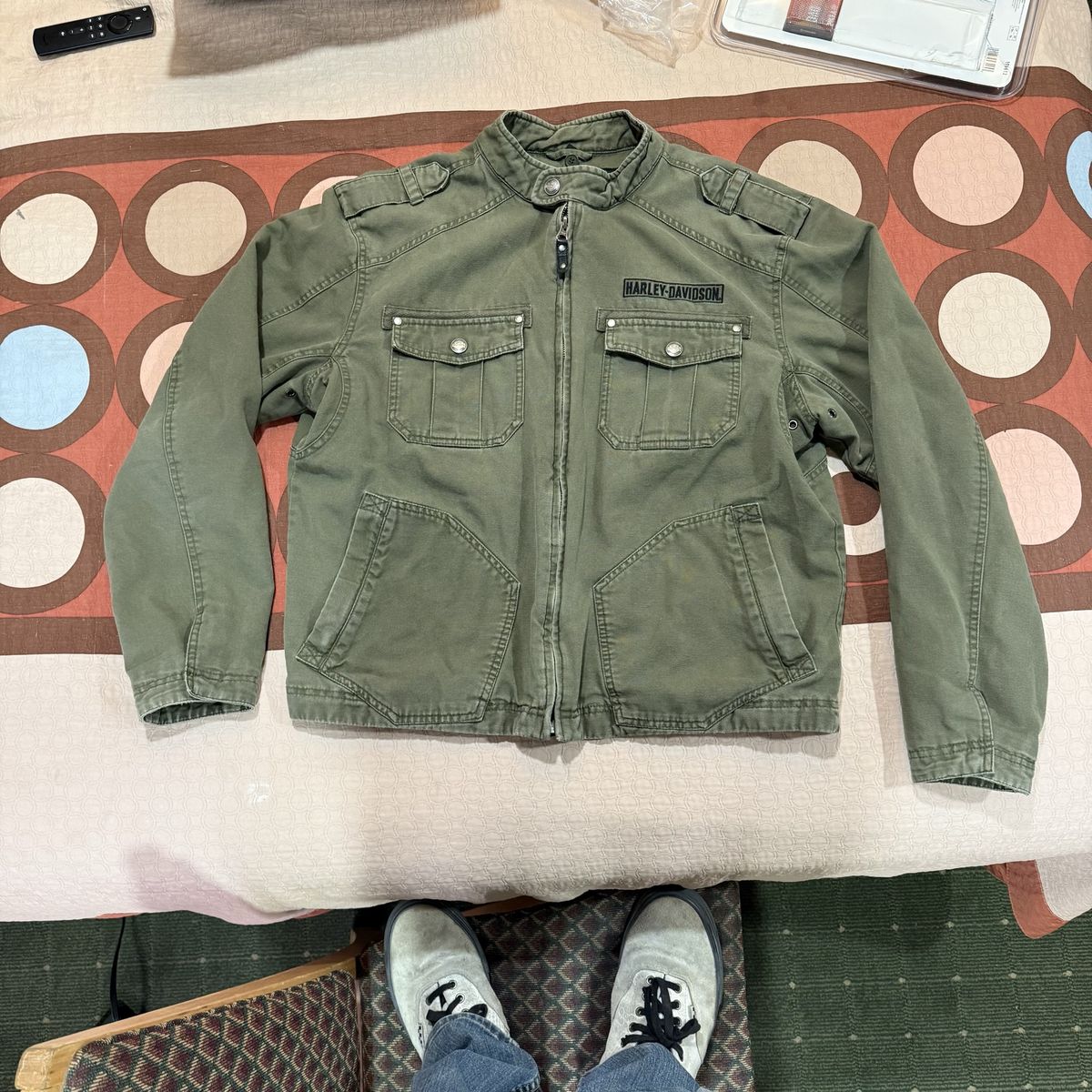 Harley-Davidson Military Canvas Jacket Olive Green