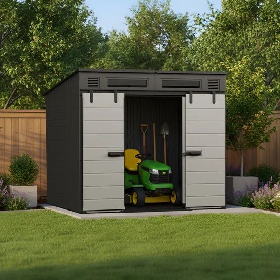 Suncast Modernist BMS8782T 8'x7' Dual Barn Door Storage Shed 1997590 #106263