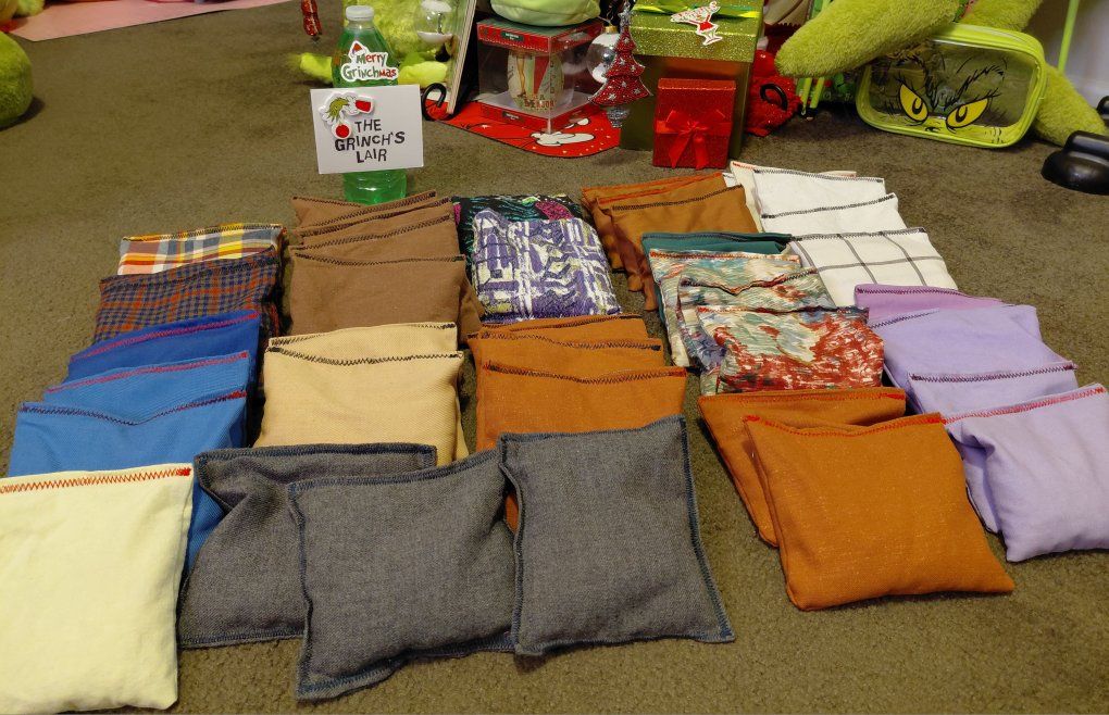 Vintage Handmade Cornhole Beanbags