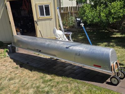 Aluminum Square Stern Canoe with 3.3 Mercury