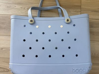 Bogg Bag Large Rubber Tote Bag Light Blue Beach Pool Bag