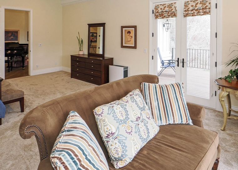 Classic Brown Fabric Loveseat