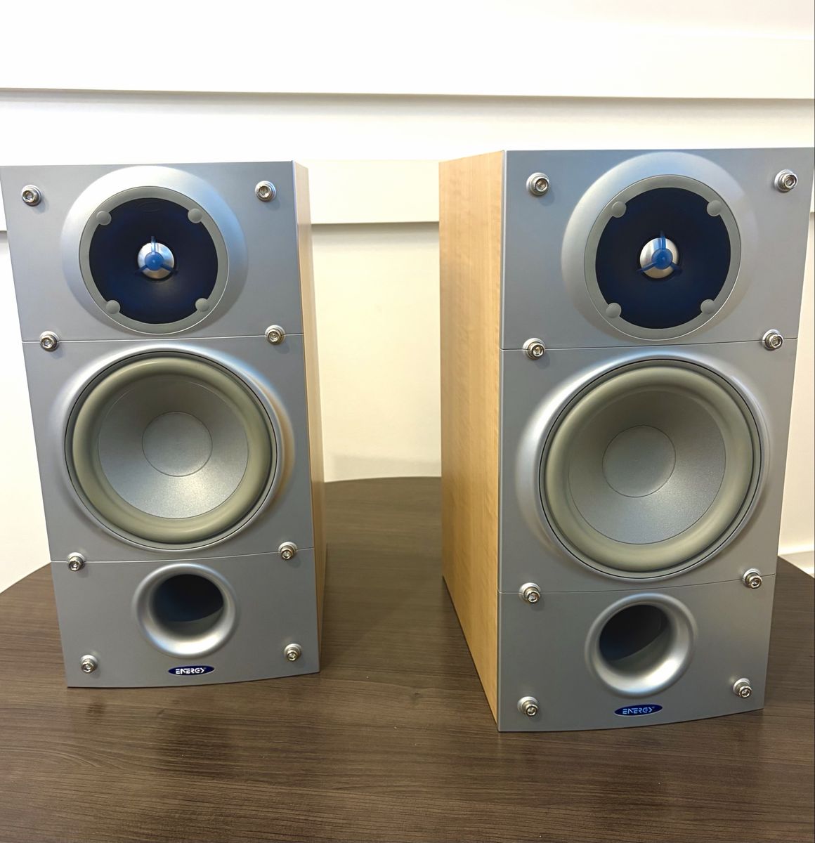 Energy Connoisseur C-3 Speakers + Matching C-STM-1 Factory Stands — Maple