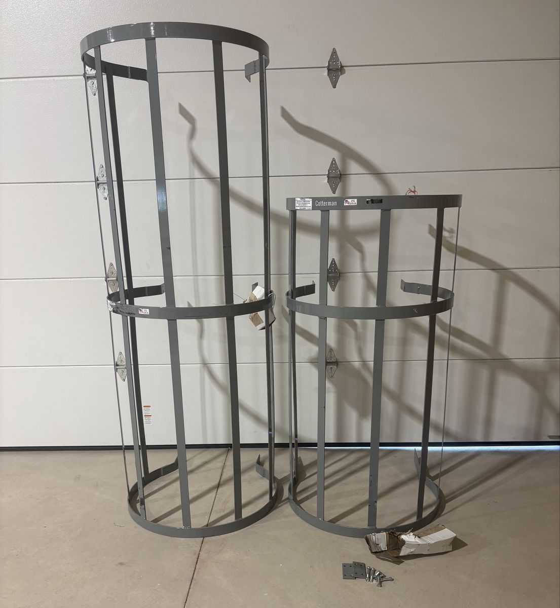 LESS THAN HALF PRICE OF RETAIL! BRAND NEW COTTERMAN 5’ or 7’ Tall Steel Ladder Safety Cages