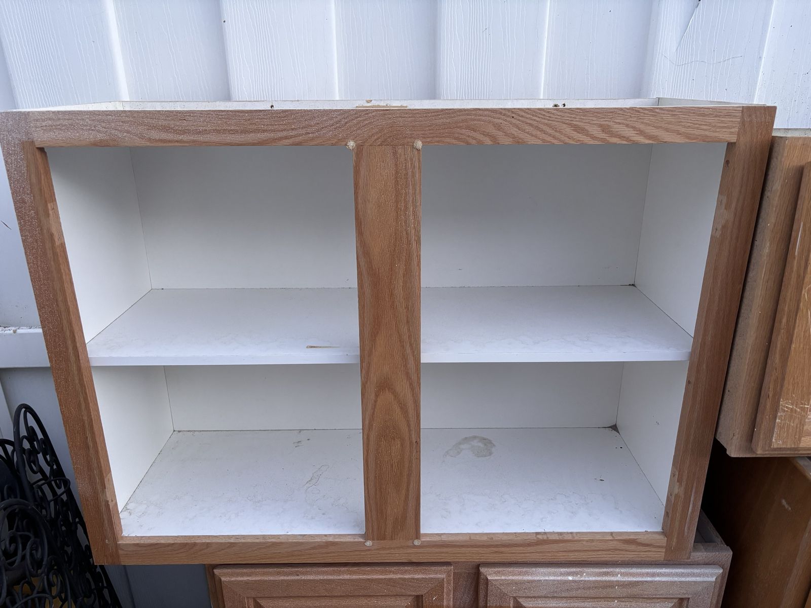 Kitchen cabinet no doors great for extra storage