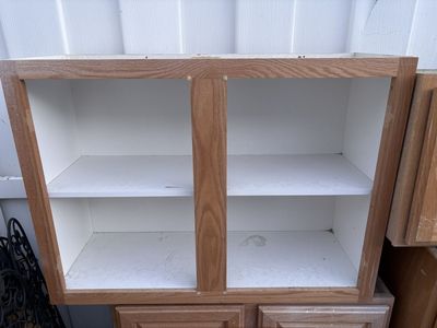 Kitchen cabinet no doors great for extra storage