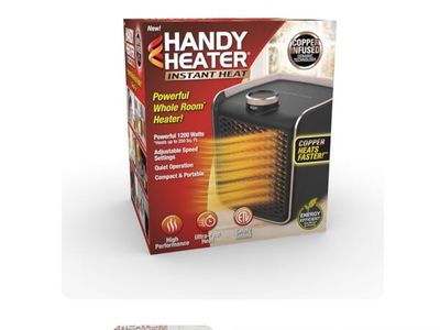Handy Heater Instant Heat 1200W Portable Electric Personal Space Heater - Copper Infused