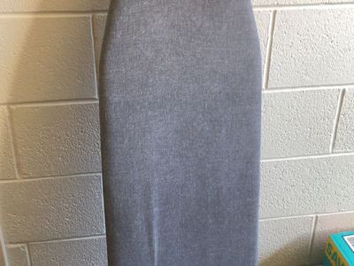 Folding Ironing Board with Grey Fabric Cover