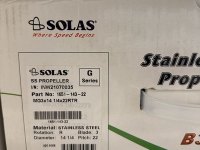 SOLAS PROPELLER SET