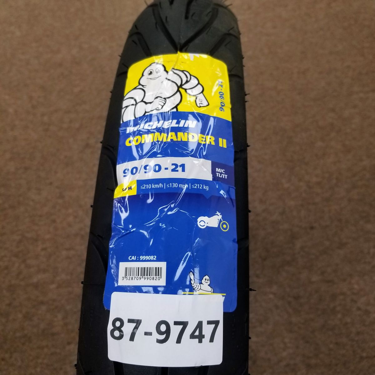 MICHELIN TIRE COMMANDER II FRONT 90/90-21 54H BIAS TL/TT (87-9747-L-R4-S5)