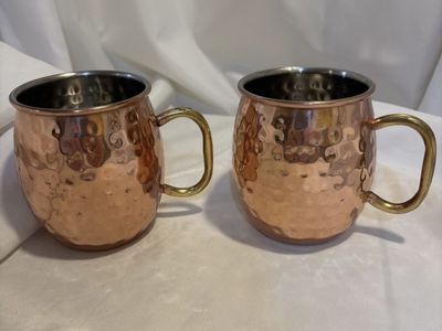 Godinger Hammered Copper Moscow Mule Mugs